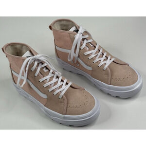 VANS SK8-HI Sentry Womens Size 8.5 High Top Rose Pink Sneaker Suede Canvas New